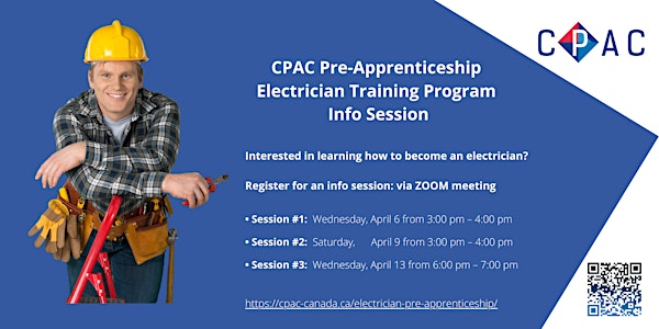 CPAC Pre-Apprenticeship Electrician Program Info Session #2 on April 9