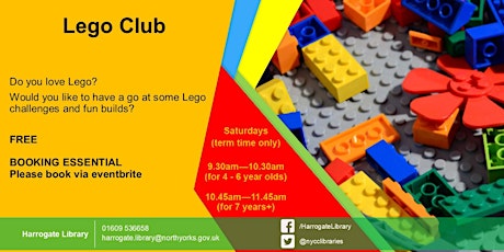 Harrogate Library Lego Club (for children aged 7 years+) tickets