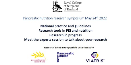 RCS pancreas nutrition research symposium Tuesday 24th May tickets