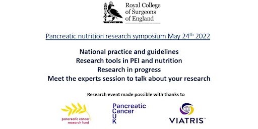 RCS pancreas nutrition research symposium Tuesday 24th May