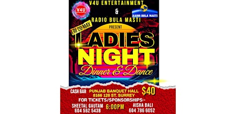 Image principale de Ladies Night- Dinner & Dance