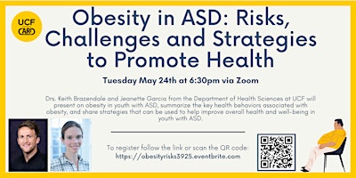 Obesity in ASD: Risks, Challenges and Strategies to Promote Health #3925