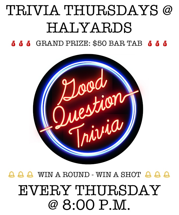 Trivia Thursdays @ Halyards image
