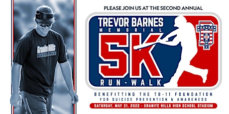 2022 TB11 - Trevor Barnes Memorial 5k for Suicide Prevention & Awareness tickets