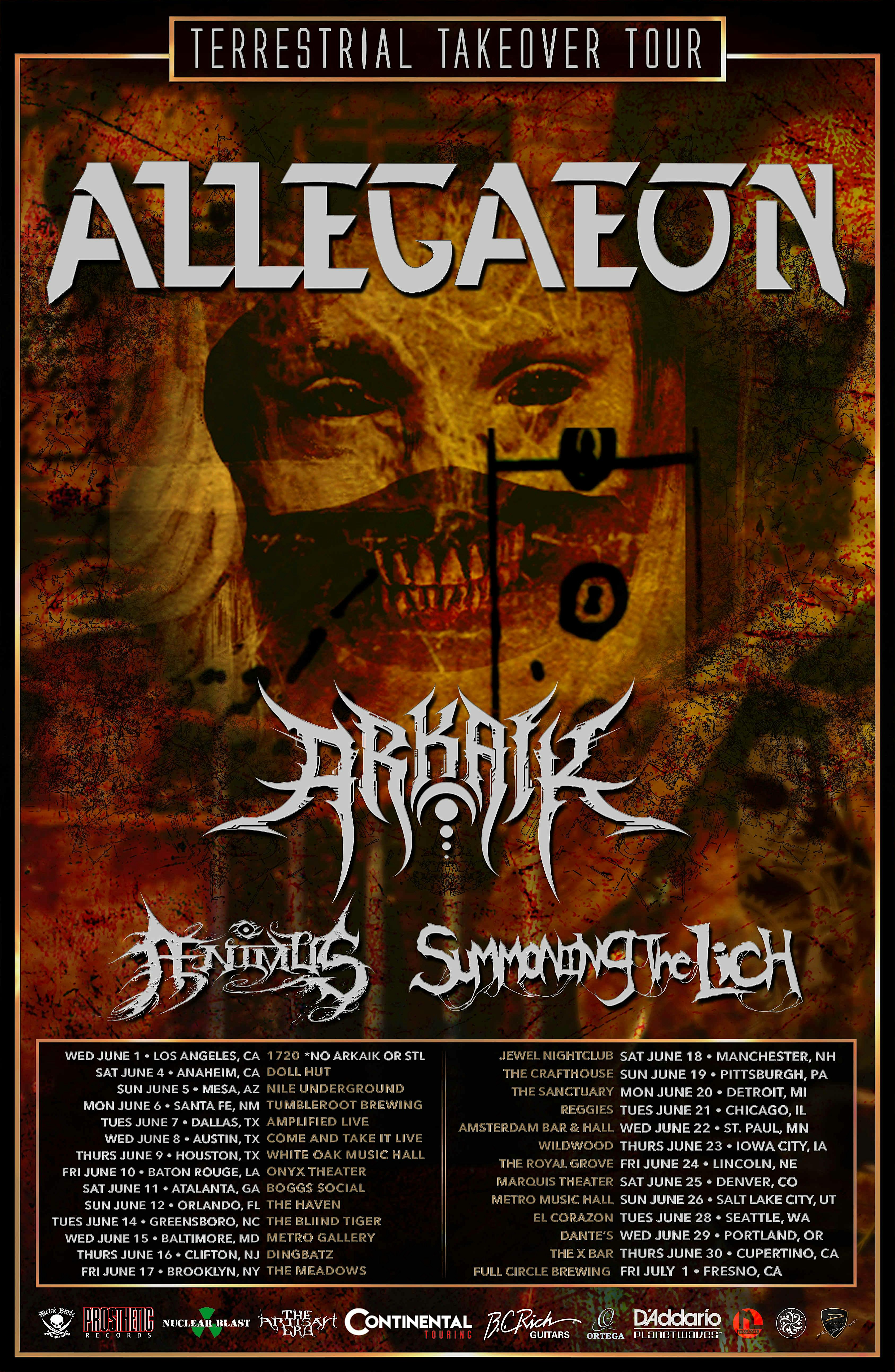 Allegaeon, Arkaik, Aenimus, and Summoning the Lich in Orlando at the Haven