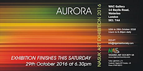 AURORA Finishes This Saturday @ 6:30PM!!! primary image