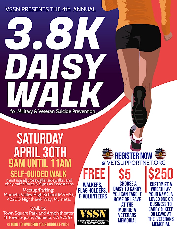 Daisy Walk- for Military and Veteran Suicide Prevention image