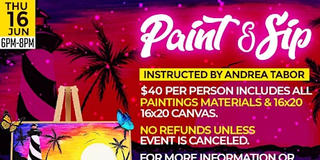 PAINT AND SIP tickets