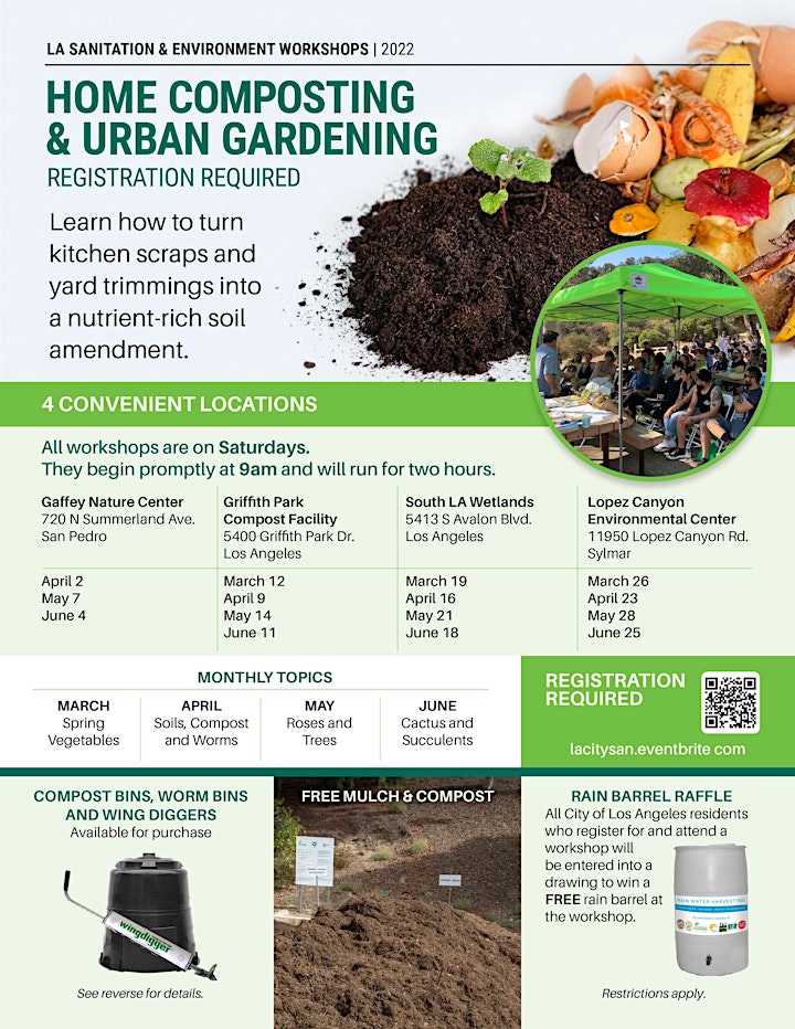 LASAN Home Composting and Urban Gardening Workshops - Gaffey Nature Center image
