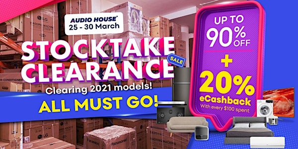Audio House Stocktake Clearance Sale At Up To 90% OFF + 20% eCashback With