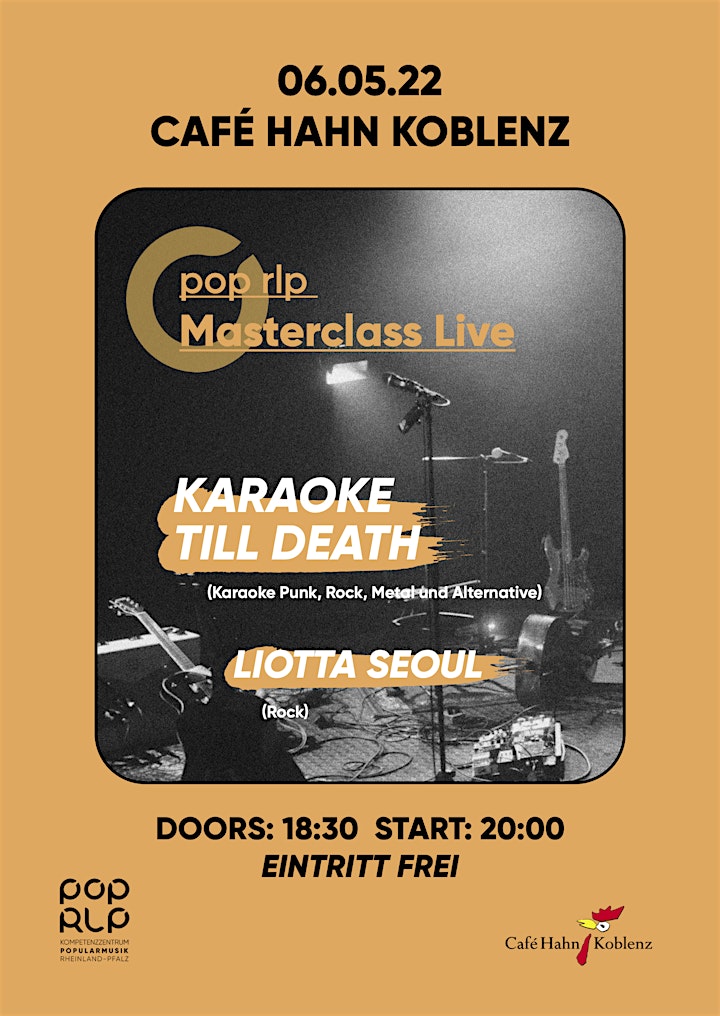 pop rlp masterclass live • Karaoke Till Death & Liotta Seoul: Bild 