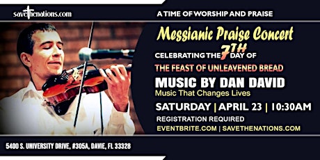 Image principale de MESSIANIC CONCERT WITH INTERNATIONAL ARTIST DAN DAVID