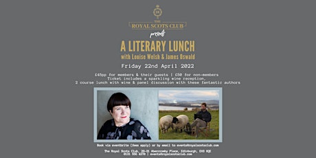 A Literary Lunch with Louise Welsh and James Oswald tickets