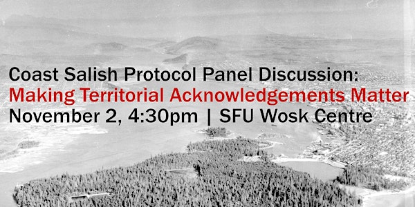 Coast Salish Protocol Panel Discussion