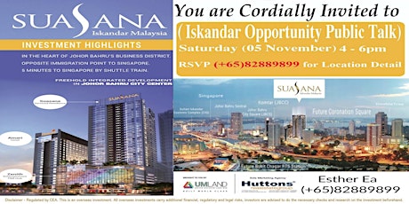 Investment Talk: Suasana Freehold Condo@Johor Bahru (walk to CIQ) $2xxK primary image