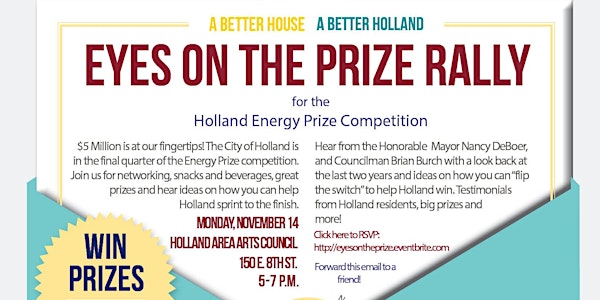 Holland Energy Prize: Eyes on the Prize Rally