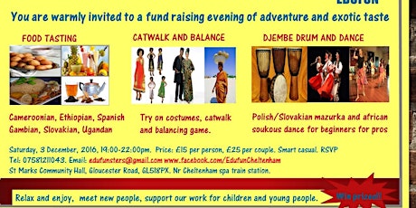 Multicutural evening of fun activities and exotic taste. Support our work for children and young people. Relax, enjoy and meet new people primary image