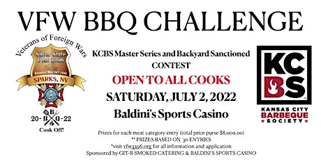 2nd Annual VFW Post 3396 Armed Forces BBQ Challenge  - Open to all Cooks tickets