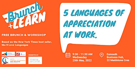 Brunch N Learn - The 5 Languages  of Appreciation  at Work.