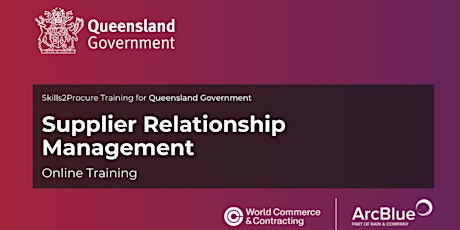 Supplier Relationship Management Skills2Procure Training for Qld Government tickets