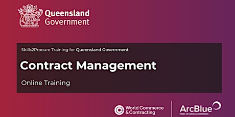 Contract Management Skills2Procure Webinar for Queensland Government tickets