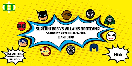Superhero vs Villains Bootcamp primary image