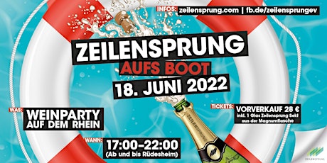 ZEILENSPRUNG Bootsparty Tickets