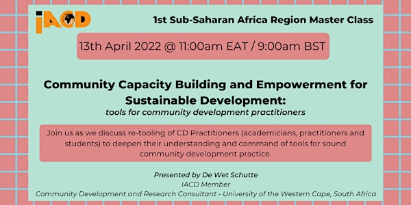 Community Capacity Building and Empowerment for Sustainable Development