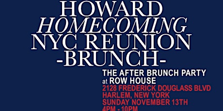 Howard Homecoming NYC Reunion Brunch | Sunday | Nov 13th primary image