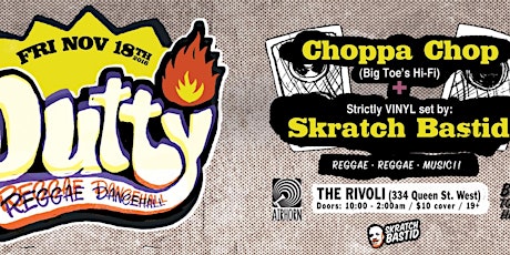 DUTTY - Reggae Dancehall with Choppa Chop and Skratch Bastid!! primary image