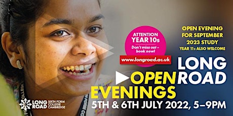 Long Road Sixth Form College Open Evenings tickets