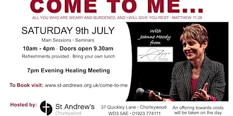 'Come To Me' with Joanne Moody Agape Freedom Fighter tickets