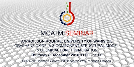 MCATM Seminar: Jon Rourke, University of Warwick "Graphene Oxide: A 2-component structural model and chemical functionalisation" primary image