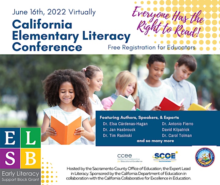 California Elementary Literacy Conference, "Everyone Has the Right to Read" image