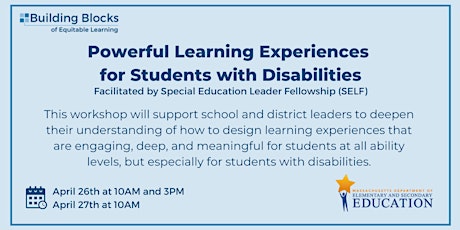 Powerful Learning Experiences for Students with Disabilities primary image