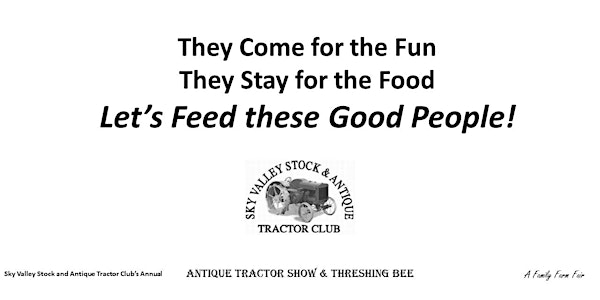 2022 Antique Tractor Show and Threshing Bee - Food Vendor Fees
