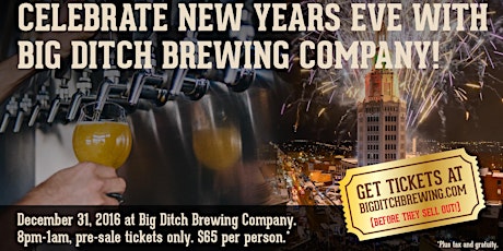 New Year's Eve at Big Ditch Brewing Company primary image
