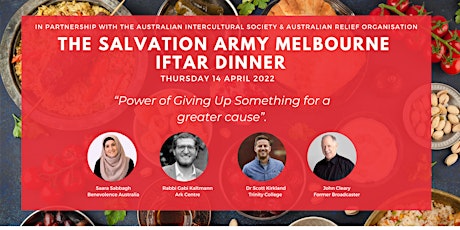 ***cancelled *** The Salvation Army Melbourne Iftar Dinner 2022 primary image