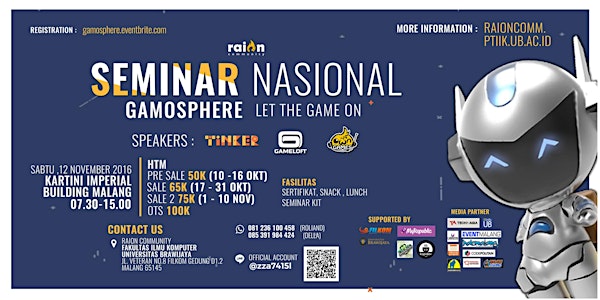 SEMINAR NASIONAL MAKE A GAME TREND OR MAKE A TREND GAME (GAMOSPHERE)