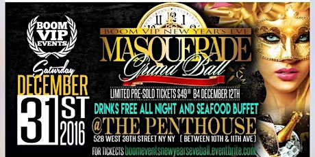 BOOM VIP EVENTS PRESENTS THE EXOTIC NEW YEARS EVE MASQUERADE BALL primary image