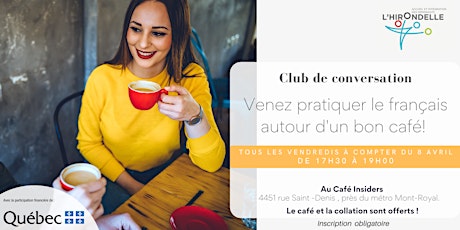 Club de conversation en français (présentiel). billets