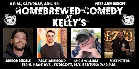 Homebrewed Comedy at Kelly's tickets
