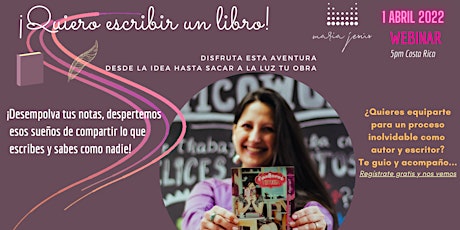 Primaire afbeelding van WEBINAR ¡Quiero escribir un libro!