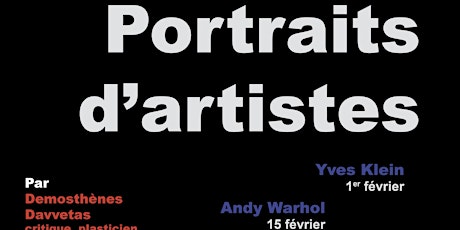 Image principale de Cycle de conférence « Portraits d’artistes »
