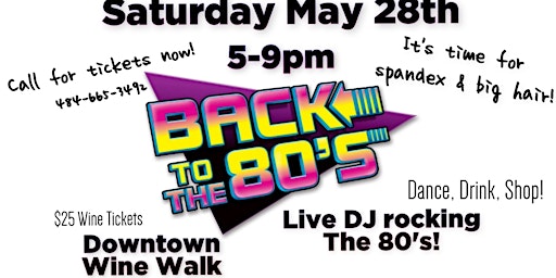 80's Themed Wine Tasting & Crafters Event