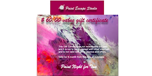 Paint Night for Two Gift Card