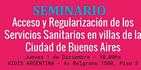 Acceso y Regularización de los Servicios Sanitarios en Villas de la Ciudad de Buenos Aires