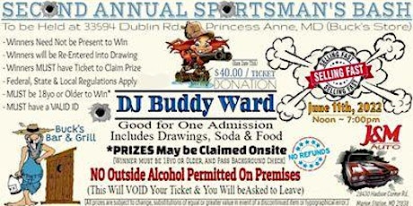 2nd Annual Sportsman's Bash tickets