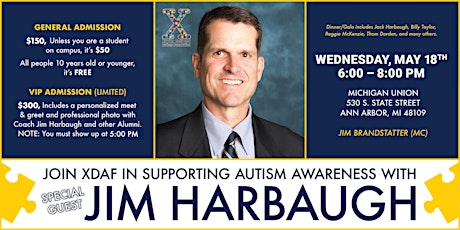 Autism Awareness with Coach Jim Harbaugh tickets