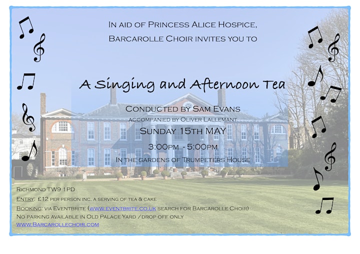 Barcarolle Choir Singing and Afternoon Tea.   TICKETS AVAILABLE AT THE DOOR image